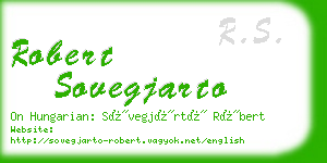 robert sovegjarto business card